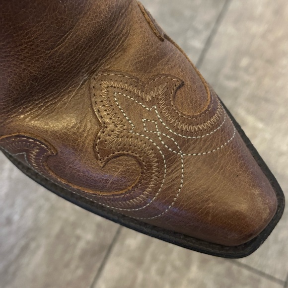 Brown leather cowboy boots 6.5 - Picture 7 of 8